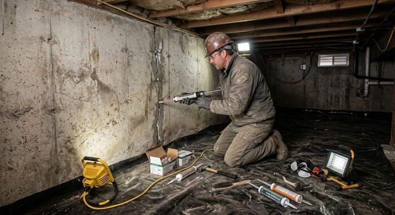 Basement Crack Repair in Riverton, UT