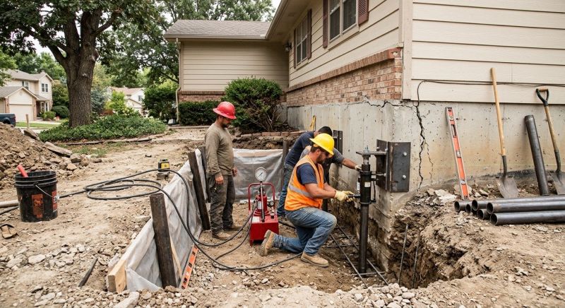 Cracked Foundation Repair in Midvale, UT