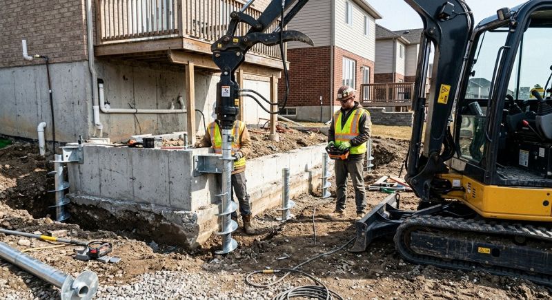 Helical Piers Installation in Riverton, UT