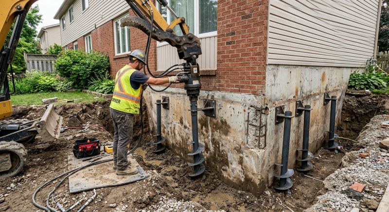 Helical Piers Installation in Riverton, UT