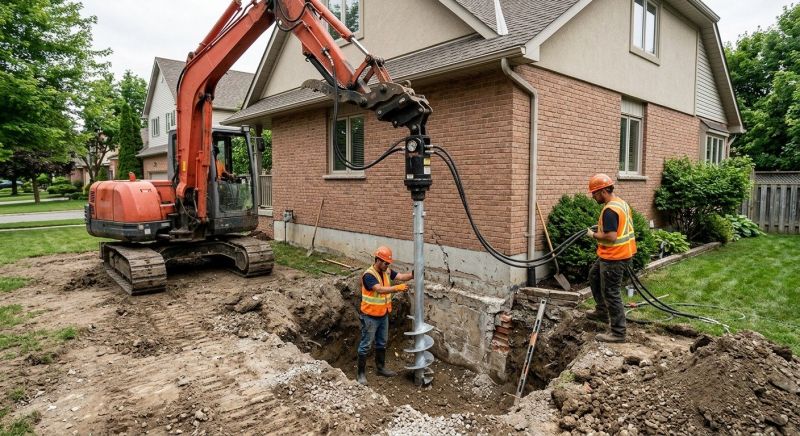 Helical Pile Installation in Riverton, UT
